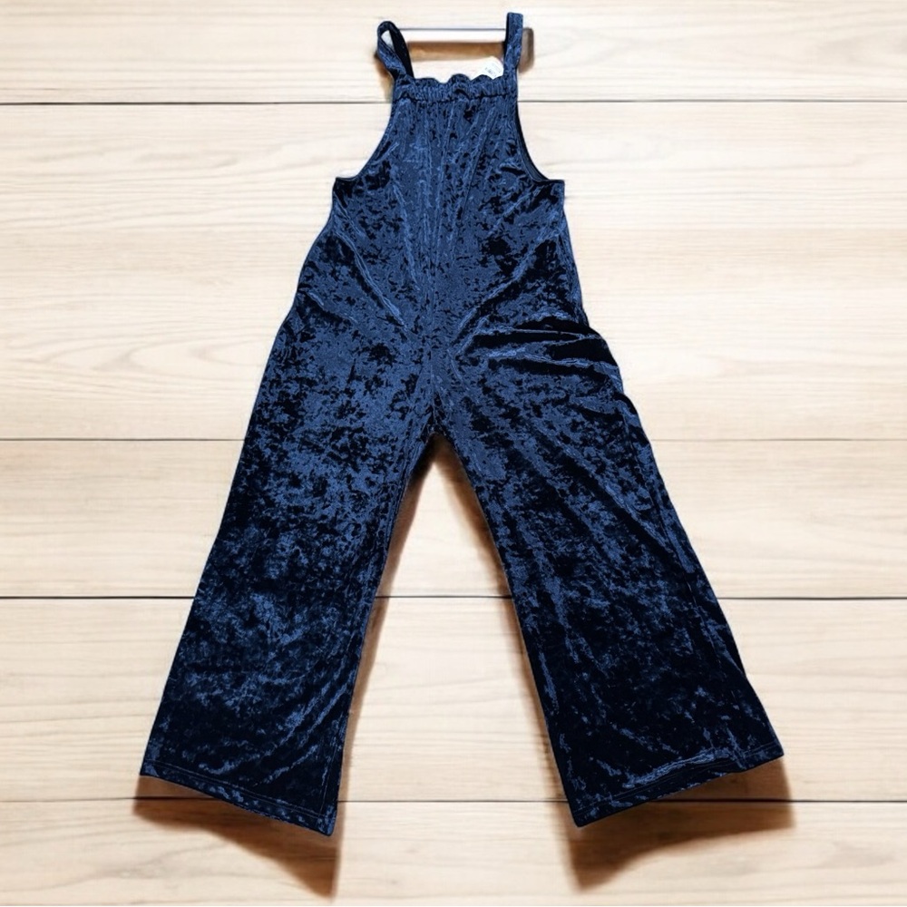 NWT Blue Velvet Jumpsuit Suzanne Betro Simple, Size M